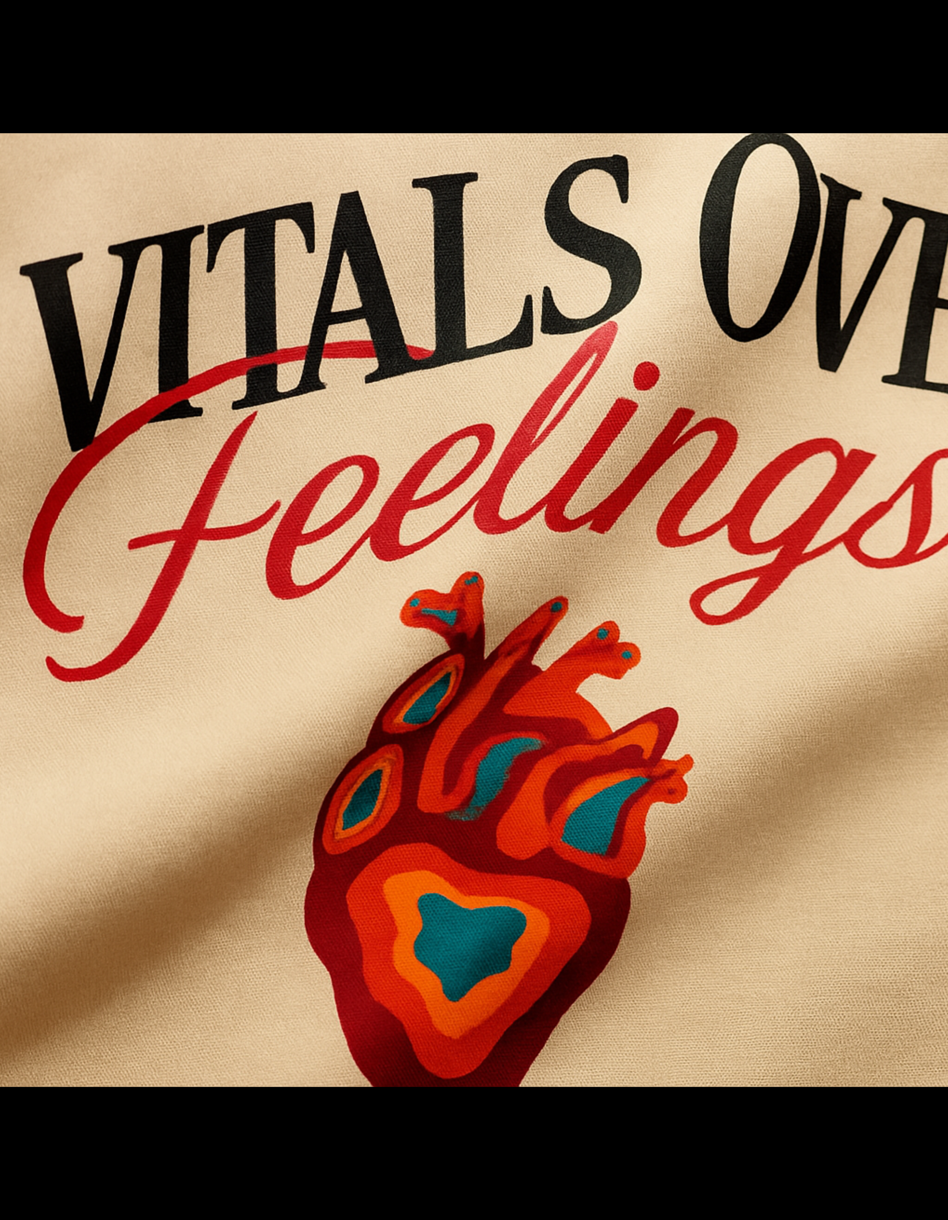 Vitals Over Feelings Oversized Tee