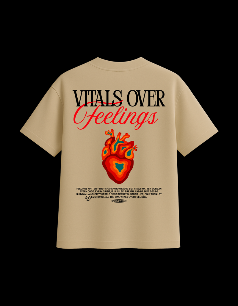 Vitals Over Feelings Oversized Tee