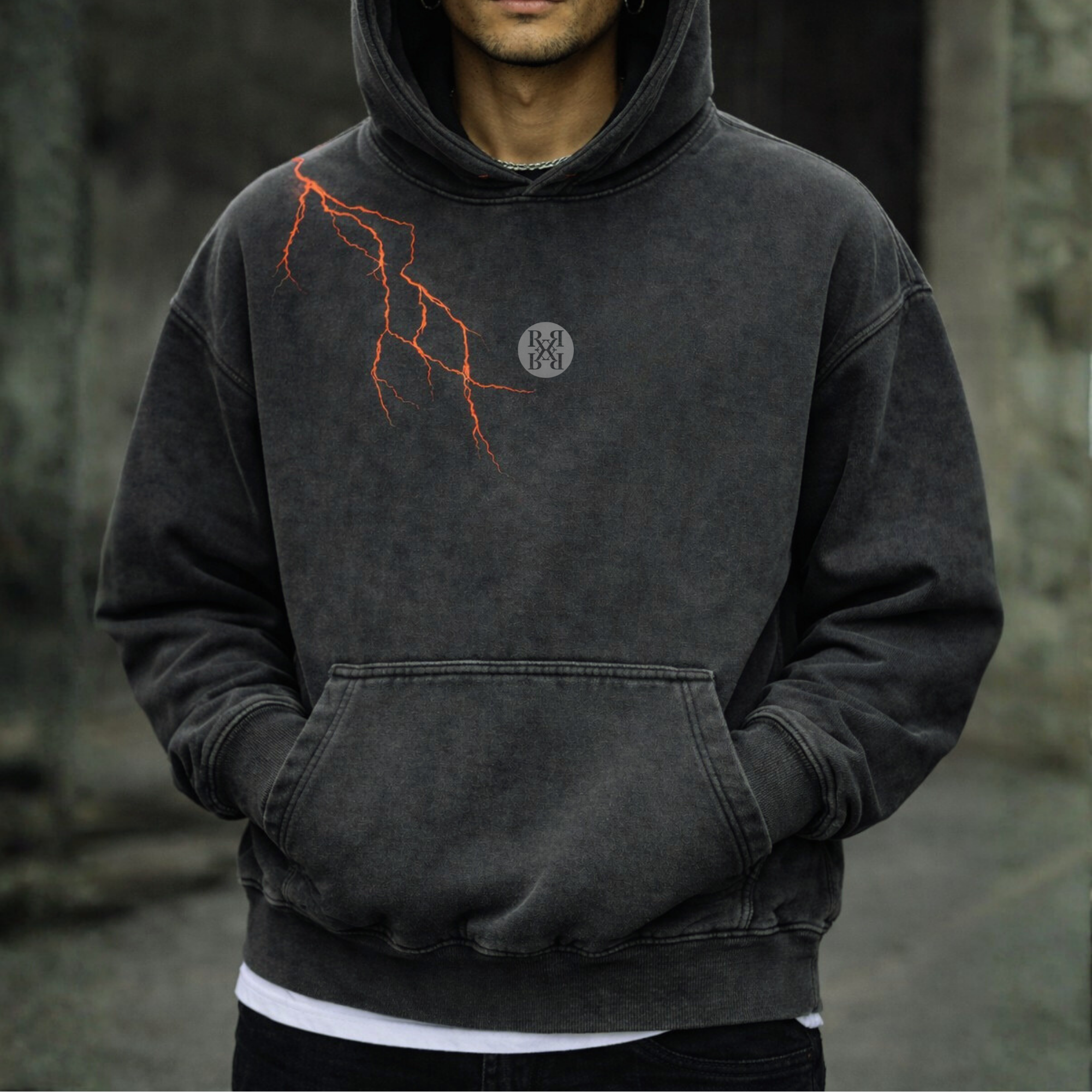 Acid Wash Thunder Hoodie